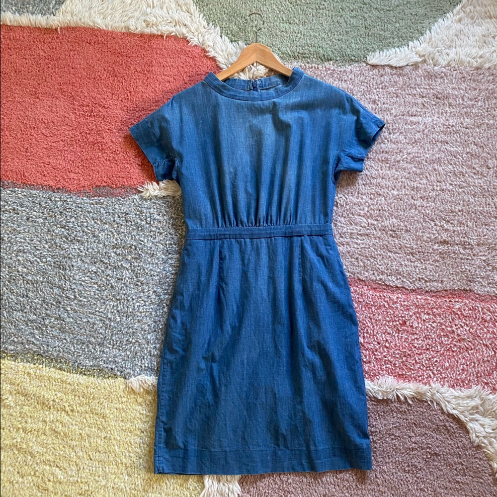 COS Chambray Funnel Neck Dress